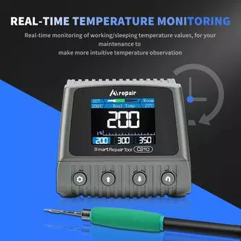 Airepair 120 Вт интеллектуальный регулируемый термостат бессвинцовая паяльная станция 110 В/220 В/230 В/240 В для ремонта мобильных телефонов