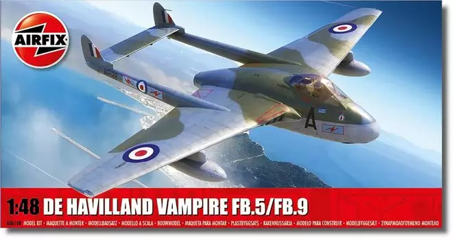Airfix de Havilland Vampire Plastic Model X6108 1/48 FB.5/FB.9