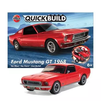Airfix Quick Build Series Ford Mustang GT1968 окрашенный комплект для сборки блока QB6035 немасштабированный