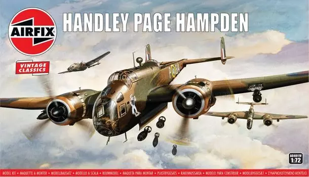 Airfix Серия Винтаж Классика Британский Handley Page Hampden Пластиковая Модель 1/72 X-4011V