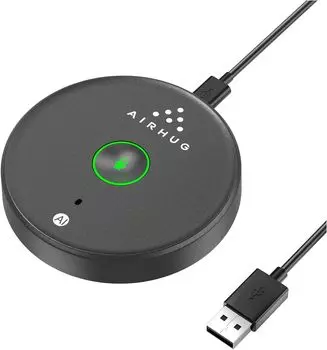 AIRHUG ПК-микрофон USB-микрофон Конференц-микрофон Светодиодный индикатор с функцией шумоподавления AI Настольный компьютерный микрофон Игровой микрофон Plug and Play