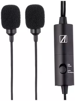 Airia Dual Pin Microphone Pin Microphone Microphone for Two People Mini Clip Microphone Compatible with Mini Plug YouTube Distribution Presentation