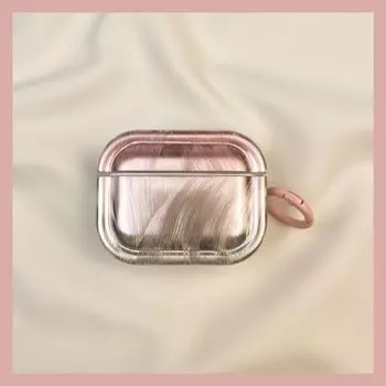 Airpod3 Apple Pro Earphone Case Second Generation Wireless Bluetooth Third Generation 1 Applicable to Aipods2 Generation Airpodpro Fourth Generation 5 AirPods 4 [Pink gradient feather yarn] send Hook
