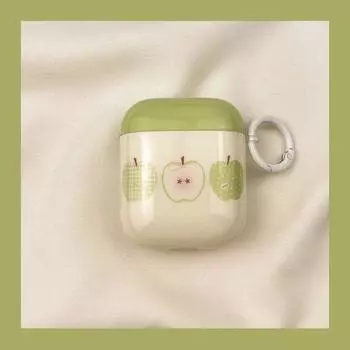 Airpod3 Подходит для чехла для наушников Apple Pro Второе поколение Беспроводные Bluetooth Третье поколение Aipods2 поколение Airpodpro Четвертое поколение 5 AirPods Pro2 [Small fresh green apple] send Hook