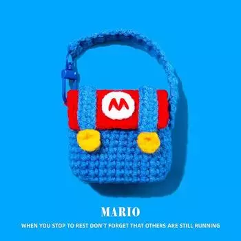 Airpods2 Earphone Case Pro2 Apple Airpod3 Active Noise Reduction Version 2024 New Arrival Aipods Fourth Generation Bluetooth IPod Plush Cute Capybara Apple Airpods Pro Knitted Mario bag soft shell