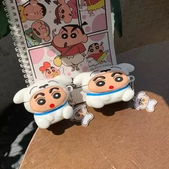 Airpods3 Protective Case Airpods4 Generation Apple Earbuds Case Wireless Bluetooth Earbuds Case AirPods Pro2 Generation Silicone Cartoon Phone Case Apple AirPods 4 Xiao Bai Xiao Xin