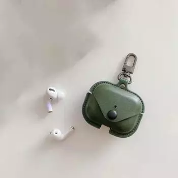 AirPods Pro Leather Case for Apple Three Generations Earphone Case Protective Case Por2 Earphone Case Airpod3 Case Green AirPods Pro