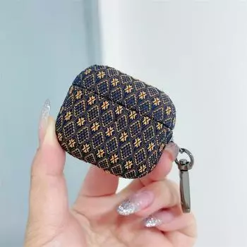 Airpodspro2 Apple Беспроводной Bluetooth Защитный Чехол 1/2 Поколение Классический Немейнстримный Стиль Airpods3 Поколение Ударопрочный Бокс 5 Поколение AirPods Pro2 Snowflake Denim black gold