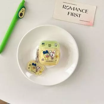 Airpodspro2 Protective Case Pro2 Earphone Case Second and Third Generation Noise Reduction Version Third Generation Fourth Generation Korean Cute Fun Apple Airpods 3 [Couple Tuo Ma Ge Zi] Send pendant