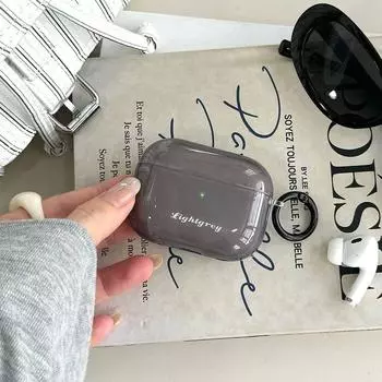 Airpodspro2 Protective Case Pro2 Earphone Case Second and Third Generation Noise Reduction Version Third Generation Fourth Generation Korean Cute Fun Apple Airpods Pro [Gray vignetting] send ring