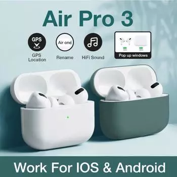 Airs Pro TWS 1:1 Наушники Всплывающие Наушники-Вкладыши Сенсор Bluetooth Наушники Сенсорное Управление Гарнитура белый