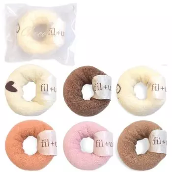 Airy Donut Imabari Individually Quick Made in Japan Logo Orange Mocha Pink D6P Handkerchief, Towel, Present, Wrapped, 100% Cotton, Non-twisted Yarn,