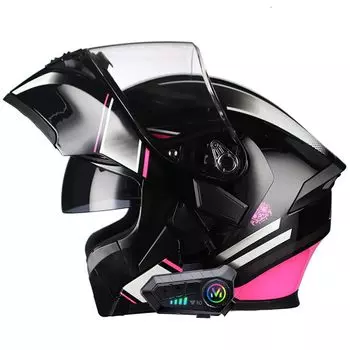 AIS-805 Bluetooth Full Helmet with Flip Up Face Shield with Speaker, Full Helmet for XL
