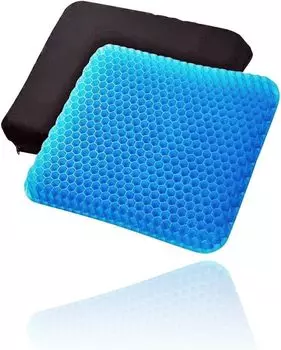 AiS to you Гелевая подушка Гелевая подушка Honeycomb Гелевая подушка Blue 42 см с чехлом Большая сотовая структура Амортизация Мощность Боль в пояснице