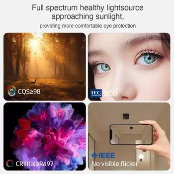 Aisilan Ultra-thin LED Surface Mounted Ceiling Light Anti-glare No Flicker Spot Light for Indoor Foyer Living Room 36W 36W&Neutral Light чёрный