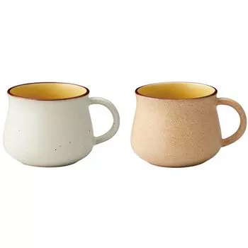 Aito Aito Seisakusho Mug Pair Set, Approximately 270ml, Gentle Scent, WhitePink, Mino Ware, Made in Japan 113506