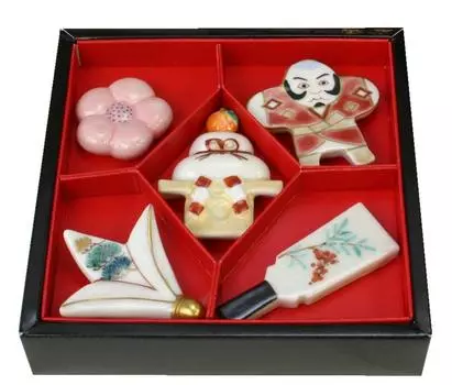 Aito Kyoto ware Kiyomizu ware подставки для палочек набор из 5 шт. Kyoto New Year HKY401