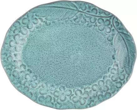 aito Seisakusho [Lien] Plate Dish Oval Plate Long Width 18cm S Aqua Blue Tableware Antique Style Mino Ware Oval Plate Cake Plate Microwave Dishwasher