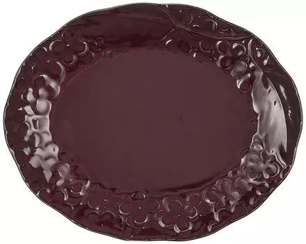 aito Seisakusho Plate Dish Oval Plate Oval Plate Pasta Plate Cake Plate Length Approximately 18cm S Purple Antique Style Mino Ware Stylish Medium