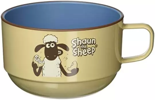 Aito Shaun The Sheep 246001 Чашка для супа, прибл.. 12,8 жидких унций (380 мл), Шон и Битцер