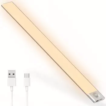 AivaToba Новый датчик движения светодиодный светильник с USB-зарядкой, яркость 350, большая емкость, цвет лампочки, ультратонкий дизайн, 72 светодиода, плавный