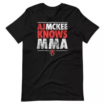 Aj Mckee Mma Fighter в полулегком весе, черная футболка унисекс с короткими рукавами S