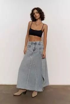 Aja Повседневная синяя джинсовая юбка