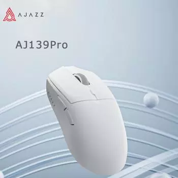 Ajazz AJ139pro Беспроводная и проводная USB игровая мышь 2,4G Оптическая компьютерная мышь для портативных ПК PAW3395 Design белый