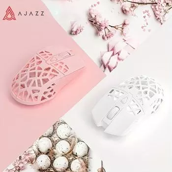 AJAZZ I339Pro Новая легкая симметричная эргономичная беспроводная игровая мышь сотового дизайна BT розовый