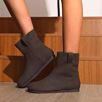 AJGS Niche Design New Western Cowboy Boots Pull-on Khaki Cow Suede Boots Versatile Fashion Street Style Women s Boots 35 коричневый
