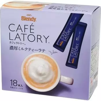 Ajinomoto AGF Blendy Cafe Latry Rich Milk Tea Latte 18 бутылок