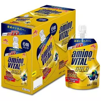 Ajinomoto Amino Vital Jelly Drink GOLD Apple Flavor 135 г x 6 аминокислот 3600 мг лимонная кислота 675 мг BCAA EAA пищевая добавка