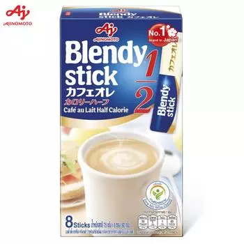 Ajinomoto Blendy Stick Caf au Lait Half Calorie, 12 г x 8 пакетиков (96 г), 1 шт./3 шт. 12 g x 8 Sachets