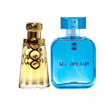 Ajmal Khallab EDP Woody Oudh Perfume 50 мл для унисекс и Blu Dreams EDP Citurs Fruity Perfume 100 мл для мужчин БЕСПЛАТНО