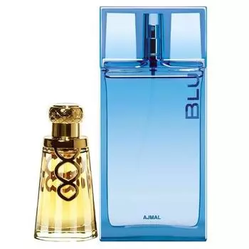 AJMAL Khallab Edp Woody Oudh Spray Perfume 50 мл для унисекс и Blu Edp Aquatic Woody Perfume 90 мл для мужчин