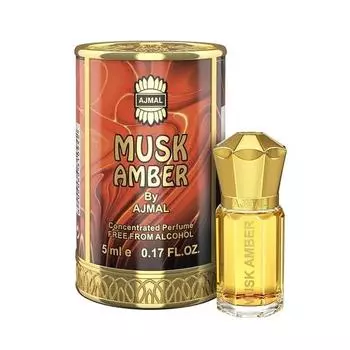 Ajmal MUSK AMBER Attar | Древесный и пряный аромат | Безалкогольный | Стойкий аттар для мужчин - 5 мл