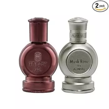 Ajmal Musk Rose Концентрированное парфюмерное масло с цветочным мускусным безалкогольным маслом 12 мл для унисекс и Tempest Концентрированное парфюмерное масло с цветочным принтом