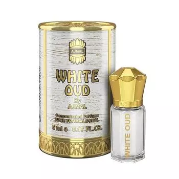 ajmal white oud attar | удовый цветочный и древесный аромат | унисекс безалкогольный | стойкий аттар для мужчин и женщин - 5 мл