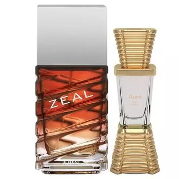 Ajmal Zeal EDP Aquatic Woody Perfume 100 мл для мужчин и Aura Concentrated Perfume Oil Floral Fruity Alcohol-free Attar 10 мл для унисекс