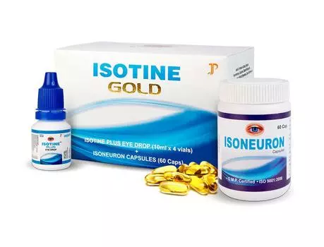 Айсотин Голд набор (4х10 мл, 60 кап), Isotine Gold, Jagat Pharma
