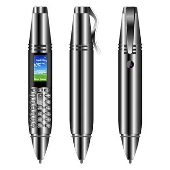 AK007 Pen Style Mini Pocket Phone 0.96inch Screen GSM 2G Dual SIM Card Bar Mobile Phone Support Bluetooth Voice Recorder Mp3 FM чёрный