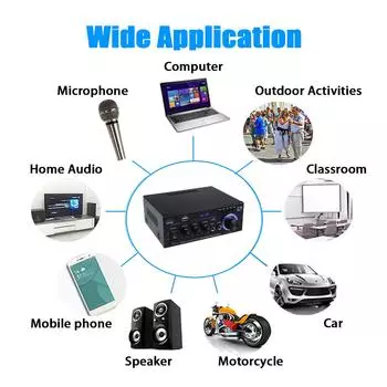 AK45/AK35 800 Вт домашний усилитель мощности 2 канала Bluetooth 5.0 мини Hifi цифровой стереоусилитель звука поддержка FM USB SD вход для микрофона