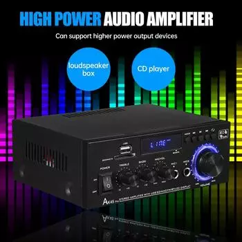 AK45 Pro HiFi цифровой усилитель Bluetooth 5.0 объемный звук усилитель канал 2.0 макс 820 Вт динамик для дома автомобиль караоке USB RCA микрофон