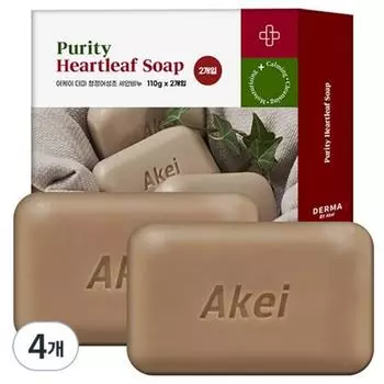 AK Derma Clean Eoseongcho Нейтральное мыло для умывания лица, 110 г, 4 шт.