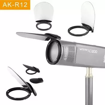 AK-R12 Отказная карта для Godox H200R с круглой головкой вспышки Godox V1 Flash Series, V1-S, V1-N, V1-C, AD200 Pro, AD200 Затеняющая пластина