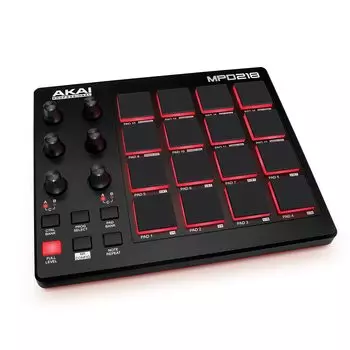Akai Professional USB MIDI контроллер 16 пэдов источник звука программное обеспечение в комплекте MPD218