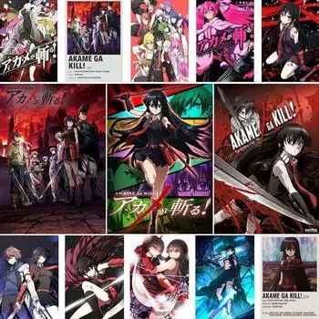 Akame Ga Kill аниме постеры и принты настенное художественное оформление белая бумага декоративные картины фотографии гостиная домашняя роспись 30x21cm