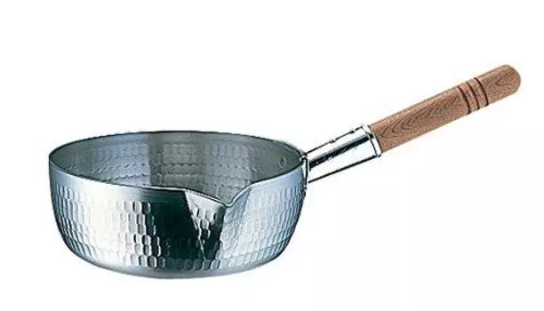 Akao Aluminum DON Crow Mouth Yukihira Pot, 8.3 inches (21 cm), Aluminum Alloy, Handle (Natural Wood), Japan AYK06021