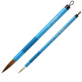 Akashiya Calligraphy Kanemo Set of 2 Plastic Case Brush, Thick/Fine Brush, Calligraphy, C, Included, ALS-F140C-P