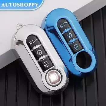 Акция, 3 кнопки, ТПУ с золотым краем, чехол для автомобильного ключа для Fiat Ducato 500 500L Panda Grande Punto Lancia Musa, аксессуары красный